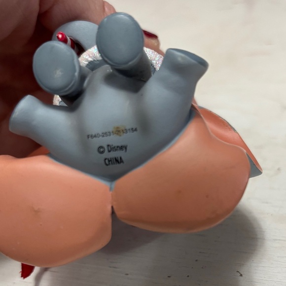 Disney Parks 3” Dumbo with Glitter Santa Hat and Candy Cane Christmas Ornament. - Picture 6 of 6